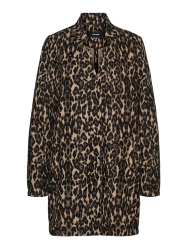 VERO MODA VMBRUSHEDKATRINELEO AW23 3/4 JKT płaszcz polarowy, Sepia Tint, S, Sepia Tint, S