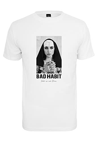 Mister Tee Koszulka męska Bad Habit, biały, S