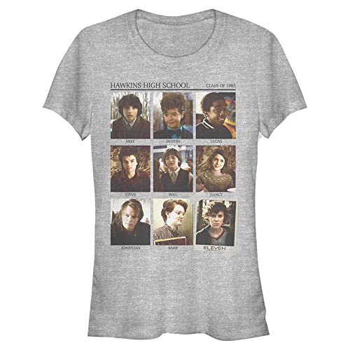 Stranger Things Hawkins High Short Sleeve T-Shirt damski, szary (Heather Grey), S