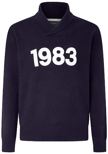 Hackett London Sweter męski, Niebieski (granatowy), XL
