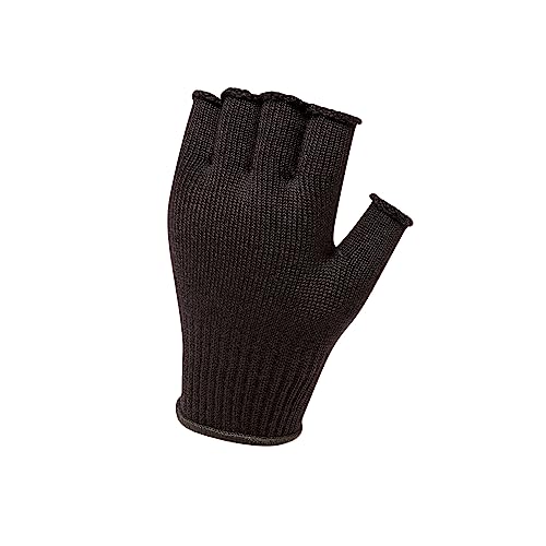 SEALSKINZ Welney Solo Merino Liner rękawiczki bez palców, czarne, jeden rozmiar, Czarny, rozmiar uniwersalny