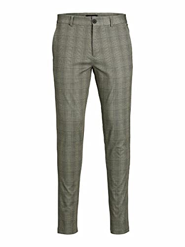 JACK & JONES Jpstmarco Jjphil Nor Brown Check Pants spodnie męskie, brązowy kamień, 32