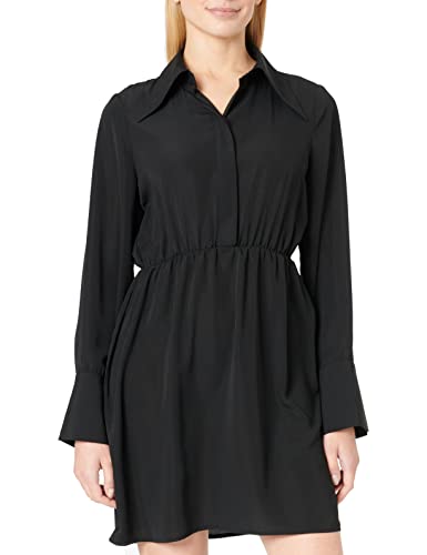 VERO MODA Women's VMKELLY LS Shirt Short Dress WVN sukienka, czarna, XL