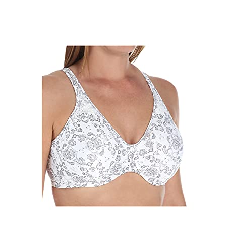 Bali Damski biustonosz z fiszbinami Passion for Comfort Minimizer, Srebrna koronka nadruk, 85D