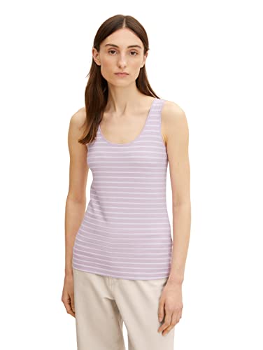 TOM TAILOR Damski Top Basic 1032184, 30070 - Lilac Stripe, 3XL