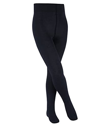 FALKE Uniseks - dzieci Rajstopy Family K TI Zrównoważona Bawełna grube jednokolorowe 1 Para, Niebieski (Navy Blue Melange 6490), 80-92cm (12-18 miesiące)