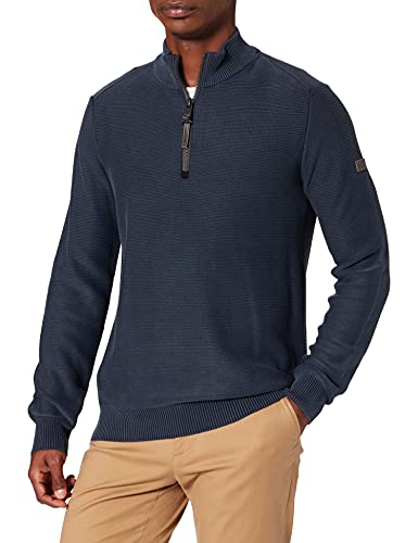 camel active Sweter męski, niebieski (Night Blue), S