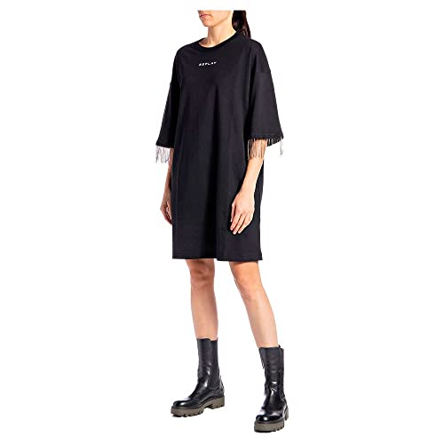 Replay Damska sukienka na co dzień, 098 BLACK, M