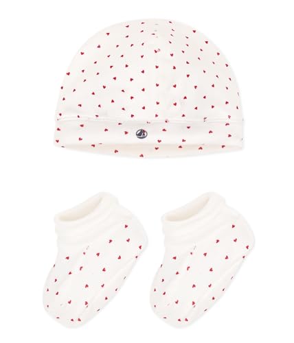 Petit Bateau Unisex Baby A08RT czapka i kapcie, wariant 1, 12 miesięcy, wariant 1, 12 Miesięcy