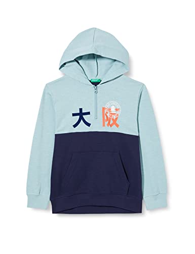 United Colors of Benetton Chłopięca bluza z kapturem z długim rękawem, 3e4 papier cukrowy, 150