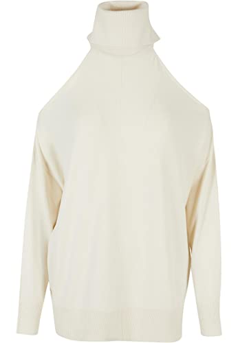 Urban Classics Damska bluza z kołnierzem z kołnierzem na ramionach, czarna bluza basics, streetwear, Whitesand, 4XL