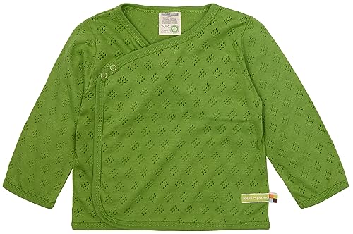 loud + proud Dziecięca kurtka zawijana, żakardowa, certyfikat GOTS, kolor trawy, 98/104, trawa, 98-104