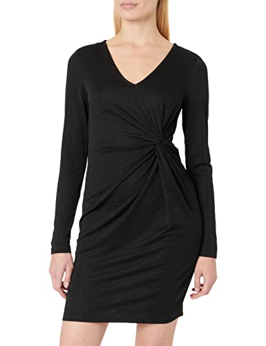VERO MODA Damska sukienka Vmklio Ls Wrap Short Dress JRS, czarny, S