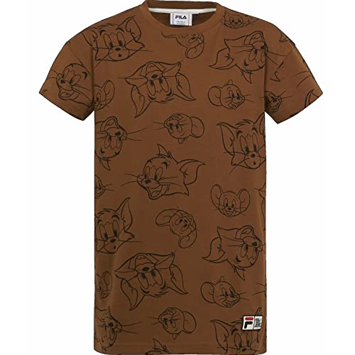 FILA Tarija Tee Dress sukienka dziecięca, uniseks, nuthatch tom & jerry aop, 122-128