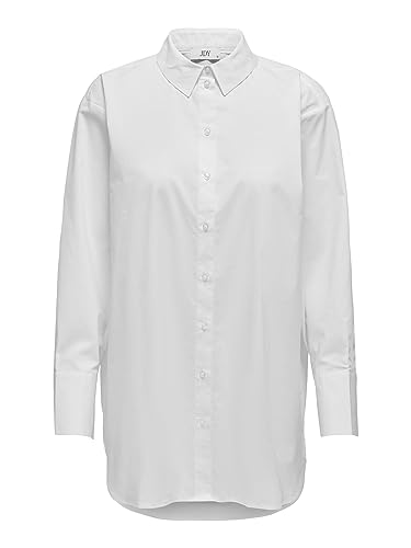 ONLY Damska koszulka JDYMIO L/S WVN NOOS bluzka, biała, 44