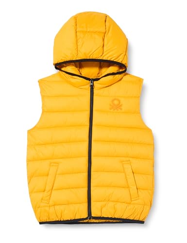 United Colors of Benetton Kamizelka 2TWDCJ007 Kurtka, Żółty Ochra 0D6, M Dziecko, Giallo Ocra 0d6, M