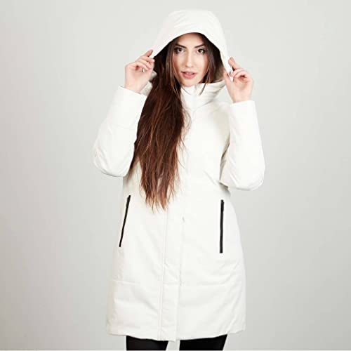 Geox Damska kurtka W Spherica, Blanc De Blanc, 52