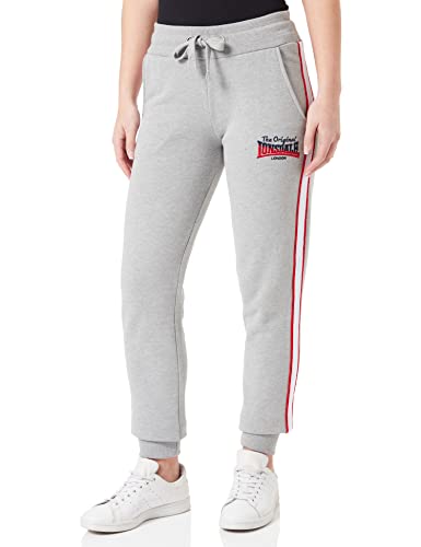 Lonsdale Damskie spodnie do biegania, Marl Grey/Navy/Red, L