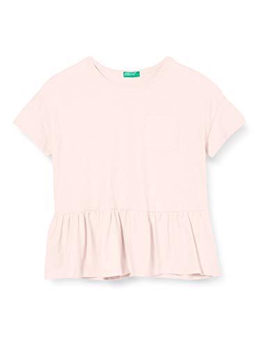 United Colors of Benetton Koszulka dziewczęca z dzianiny, Różowy (róża 3e3), S