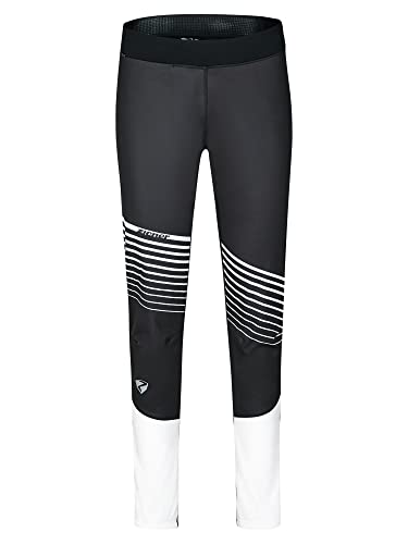 Ziener Damskie spodnie softshellowe NURA, długodystansowe spodnie | wiatroszczelne, elastyczne, czarno-białe, 46