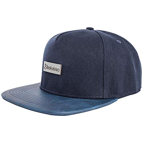 Blackskies Vanguard Snapback Cap damska męska czapka bejsbolowa czapka z daszkiem, zamszowa sztuczna skóra, granatowy, jeden rozmiar