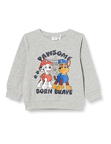 NAME IT Bluza chłopięca Nmmangus Pawpatrol Sweat Bru Cplg, szary melanż, 110