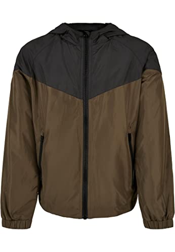 Urban Classics Kurtka chłopięca, czarny/darkolive, 158/164 cm