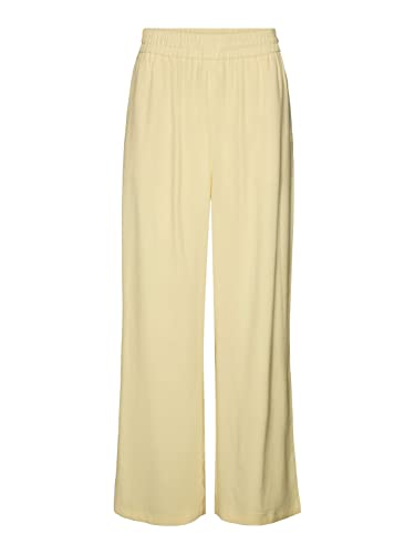 VERO MODA Damskie spodnie Vmcarmen Hr Wide Pull-on Pant Noos, Lemon Meringue, (M) W / 30L