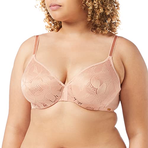 Gossard Glossies Lotus 19001 damski koronkowy biustonosz z fiszbinami, Café Crème, 65B