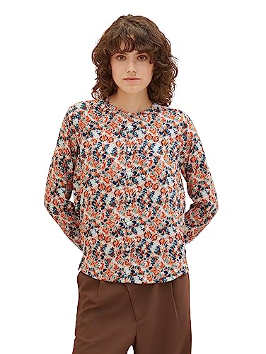 TOM TAILOR Bluzka damska, 32369 - Small Grey Tie Dye Floral, 42