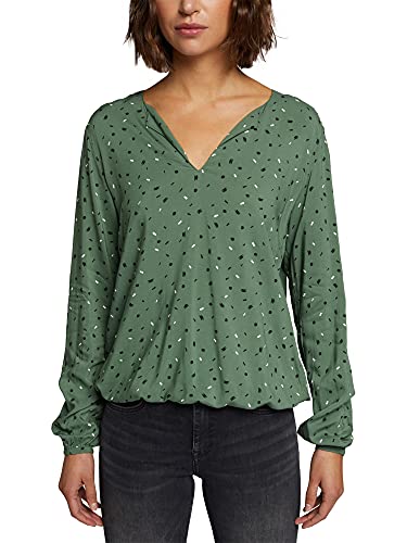 edc by ESPRIT Bluzka damska, 353/khaki Green 4, XL