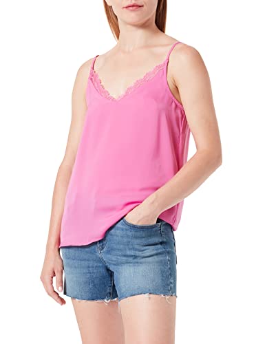 ONLY Damski top Onlanna Sl Mix Lace Singlet WVN, Super Pink, S
