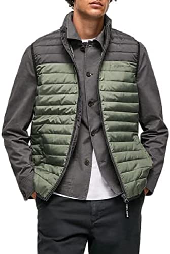 Pepe Jeans Connel Gillet Kurtka męska, Czarny (sprany czarny), XS