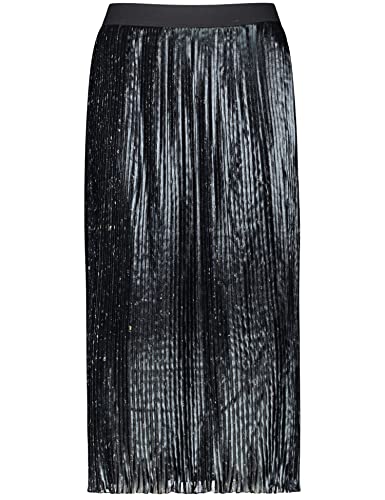 Gerry Weber Spódnica damska 810017-31511, czarna/niebieska, nadruk, 44 (DE)