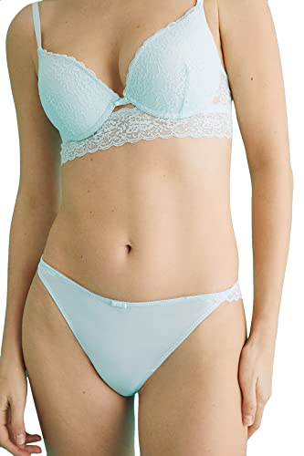 Women'secret Stringi Bielizna Damska, Zielony Nadruk, XS