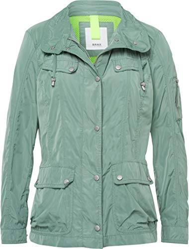 BRAX Capri Nowy Nylon Kurtka Damska, Zielony (Sage 36), 32