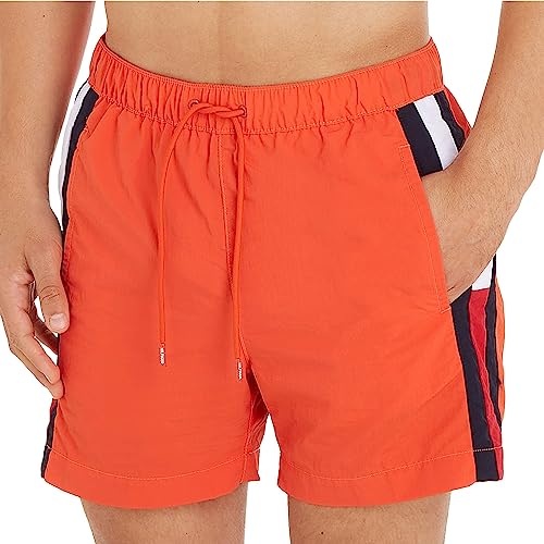 Tommy Hilfiger Męskie kąpielówki SF Medium Drawstring długie, Deep Orange, S