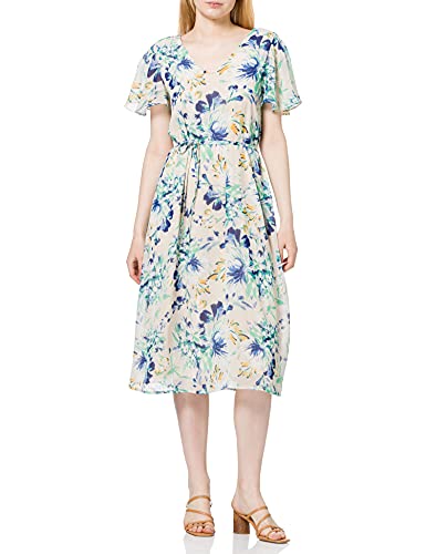 VERO MODA Damska sukienka VmJasmine S/S Calf Dress WVN Ga Ce, brzozowy/Aop: jaśmine, M