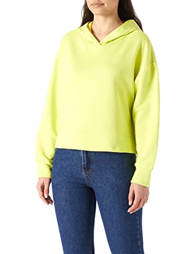 Koton Damska bluza z kapturem z długim rękawem, Neonowy żółty (Ns3), XL