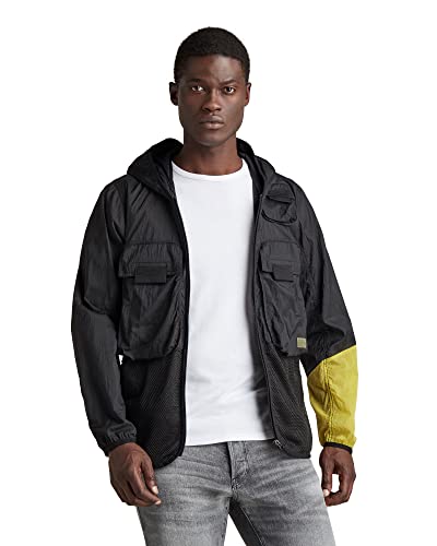 G-STAR RAW Męska kurtka Utility Fabric Mix Field, Czarny (Dk Black D19640-c643-6484), L