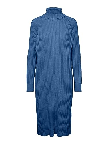 YAS Damska sukienka z dzianiny YASMAVI, federal blue, S