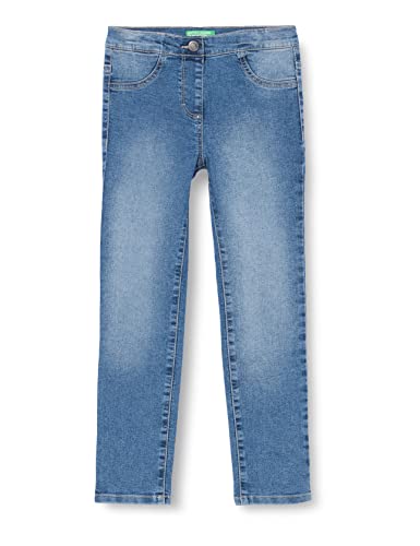 United Colors of Benetton Jeansy dziewczęce i dziewczęta, Niebieski Denim 902, 130 cm