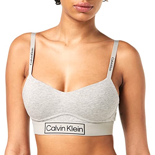 Calvin Klein Damski biustonosz z podszewką, szary, S