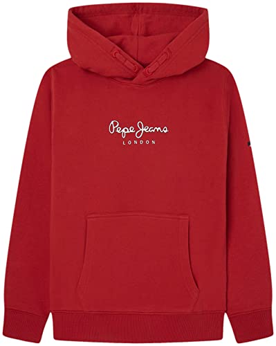 Pepe Jeans Eddie Bluza chłopięca koszulka dresowa, Czerwony (Studio Red), 8 lat