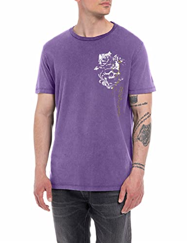 Replay T-shirt męski, Fioletowy 074, XL
