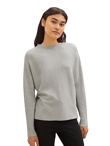 TOM TAILOR Denim Sweter damski, 32510 - Basic Light Grey Melange, XL