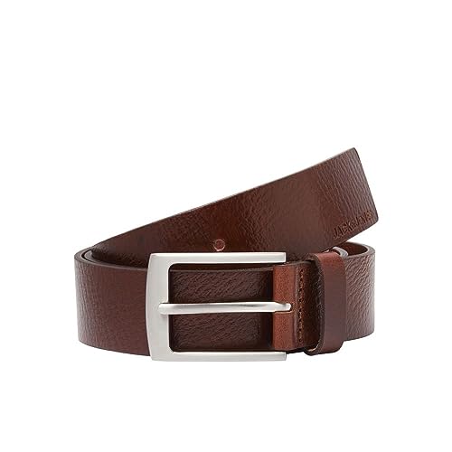 Bestseller A/S Męski pasek JACSTOCKHOLM Leather Belt NOOS, brązowy Stone, 105, brązowy kamień