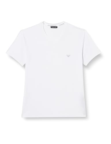 Emporio Armani Męski t-shirt Soft Modal, biały, M