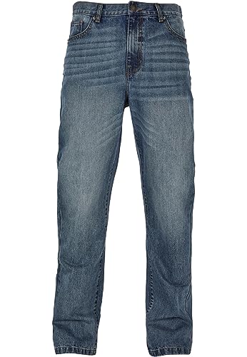Urban Classics Spodnie męskie Flared Jeans Sand Destroyed Washed 34, piasek zniszczony, 34
