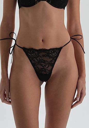Dagi Damskie stringi, czarne, XL, czarny, XL
